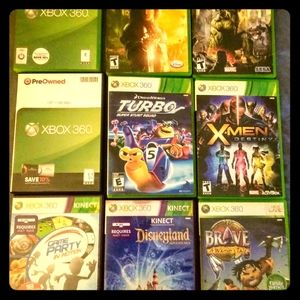 9 Xbox 360 games with two Kinect games